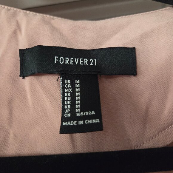 Forever 21 M Dusty Pink Lightweight Trench Coat Open Front Layering Over Shirt - Picture 5 of 7